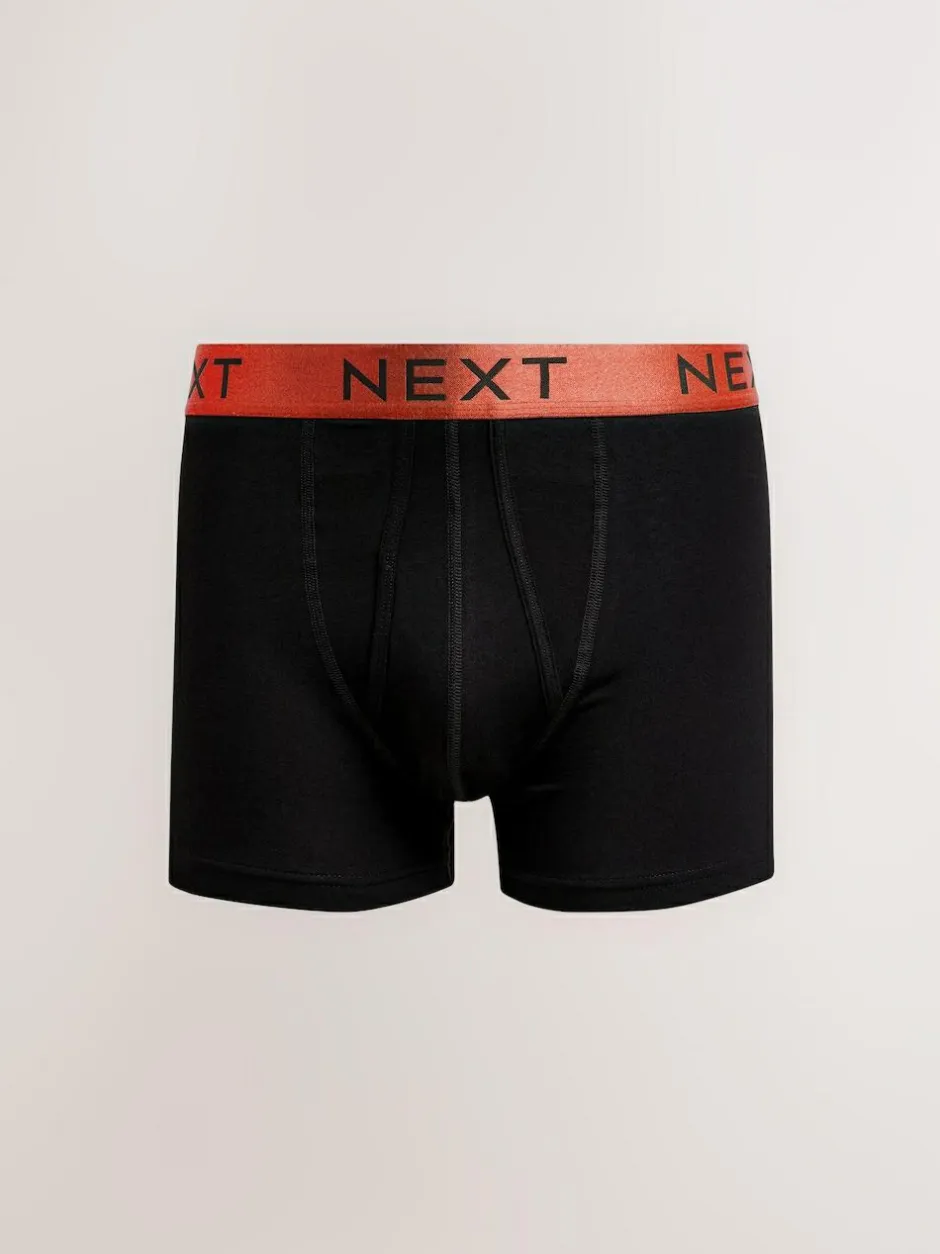 Next Black Bright Colour Shiny Waistbands A-Front Boxers 10 Pack Online