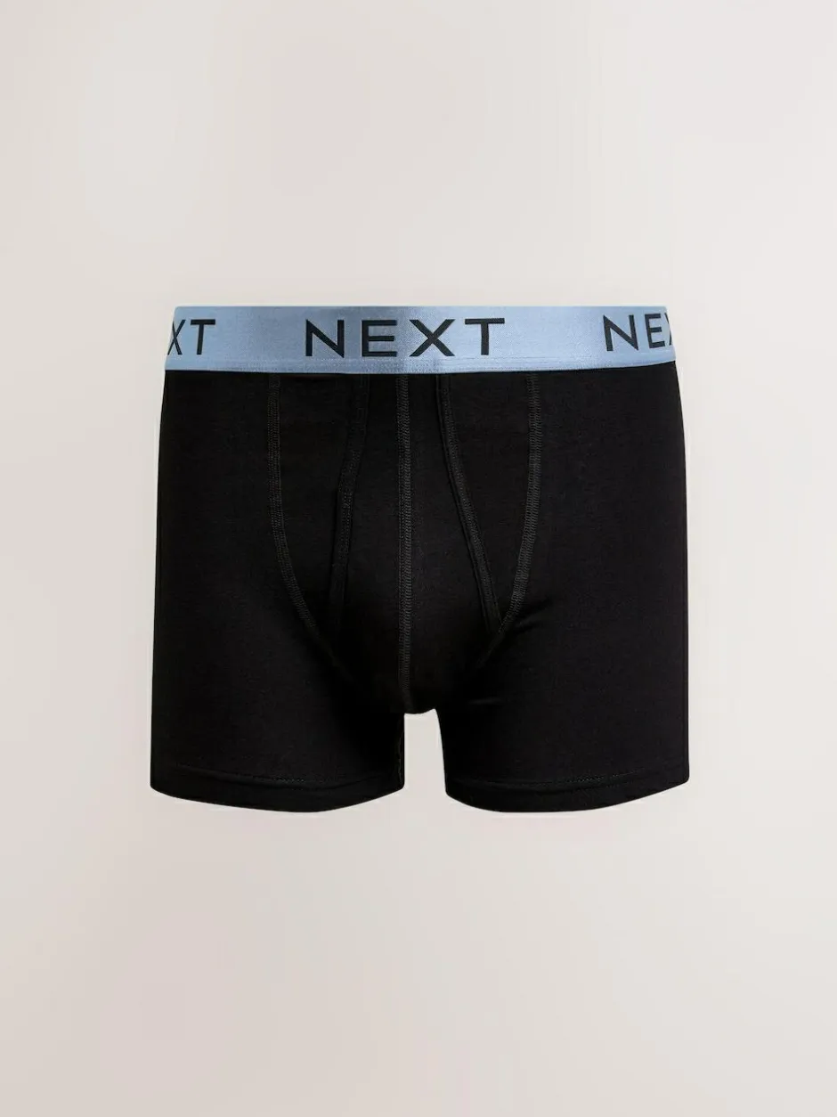 Next Black Bright Colour Shiny Waistbands A-Front Boxers 10 Pack Online