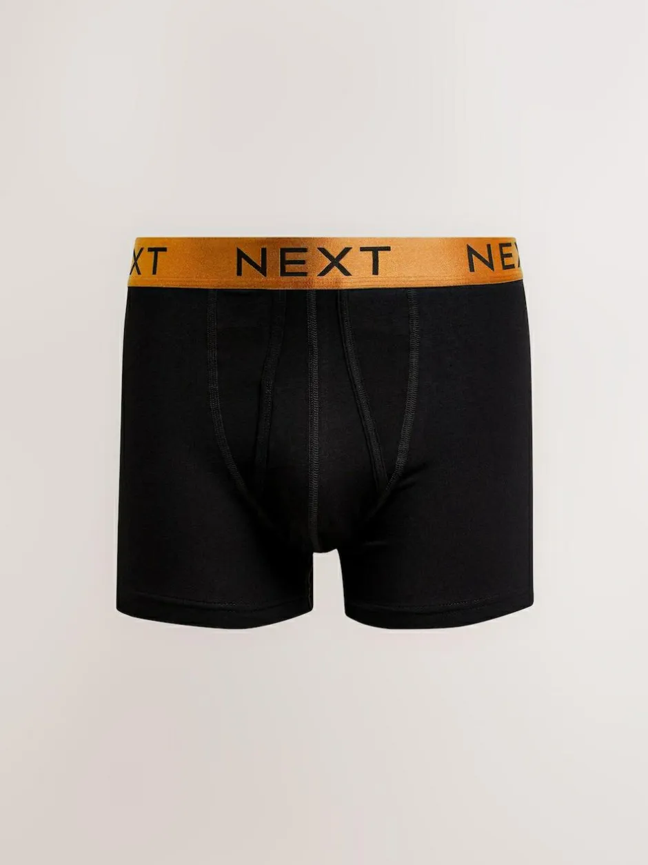 Next Black Bright Colour Shiny Waistbands A-Front Boxers 10 Pack Online