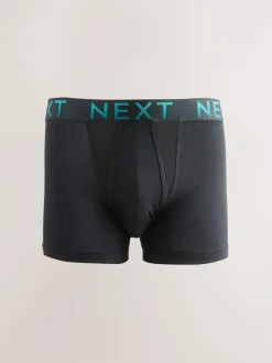 Next Black Bright Ombre Text Waistband 10 pack Cotton Rich Blend Hipsters Boxers New
