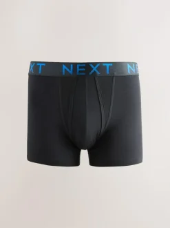 Next Black Bright Ombre Text Waistband 10 pack Cotton Rich Blend Hipsters Boxers New