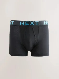 Next Black Bright Ombre Text Waistband 10 pack Cotton Rich Blend Hipsters Boxers New