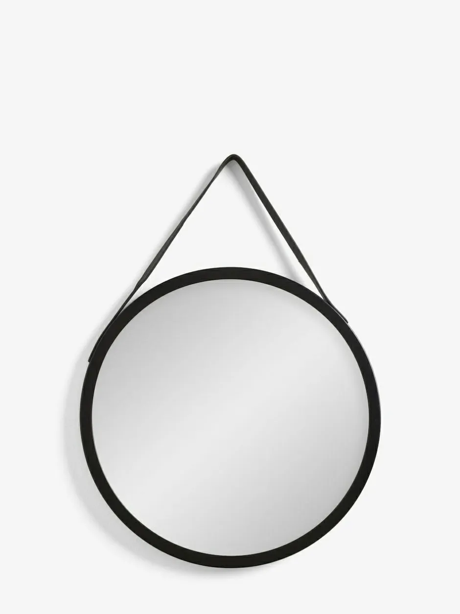 Next Hanging Round Wall Mirror Black Bronx