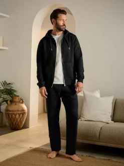 Next Black Brushback Heavyweight Open Joggers Best