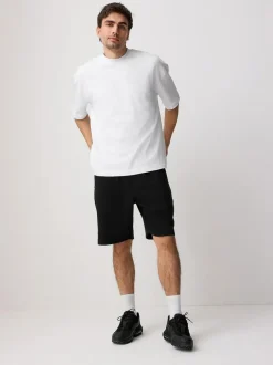 Next Brushed Jersey Zip Pocket Shorts Black Sale