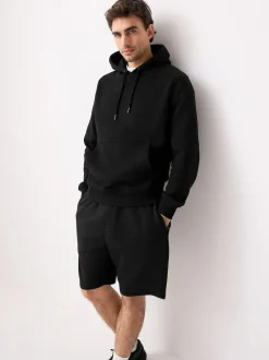 Next Brushed Jersey Zip Pocket Shorts Black Sale