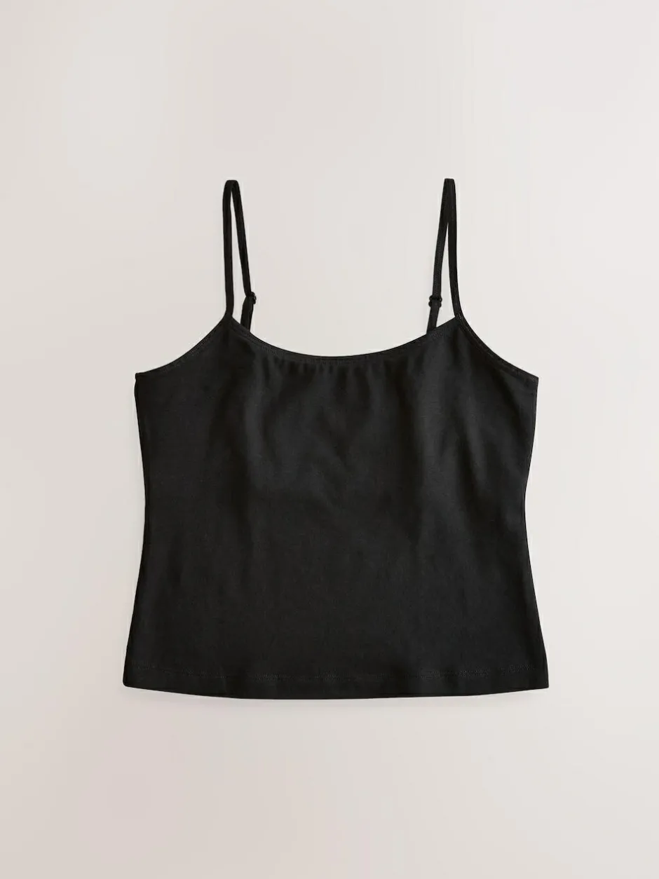 Next Built in Shelf Cami Vest (9-16yrs) (9-16yrs) Black Clearance
