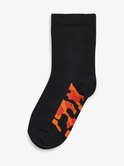 Next Black Camouflage Footbed Cotton Rich Socks 7 Pack Best