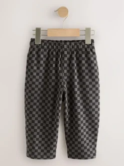 Next Black/ Charcoal Grey 3 Pack Wide Leg Jersey Joggers (3mths-7yrs) Clearance