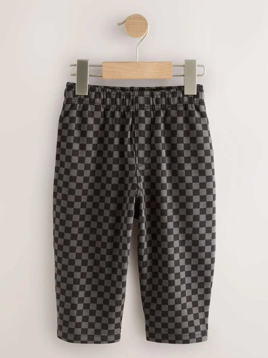 Next Black/ Charcoal Grey 3 Pack Wide Leg Jersey Joggers (3mths-7yrs) Clearance