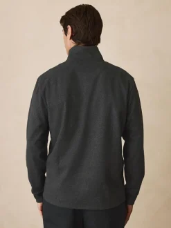 Next Long Sleeve Quarter Zip Jumper Black Check Sale