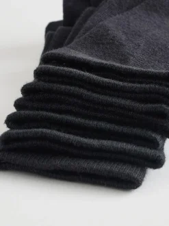 Next Black Checkerboard Cotton Rich Socks 7 Pack Clearance
