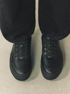 Next Cleat Chunky Lace Up Trainers Black Clearance