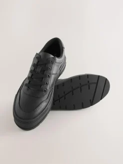 Next Cleat Chunky Lace Up Trainers Black Clearance