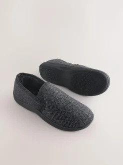 Next Closed Back Slippers Black New