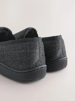 Next Closed Back Slippers Black New
