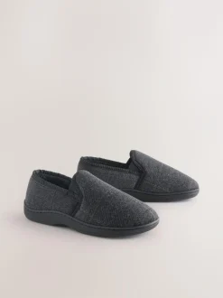 Next Closed Back Slippers Black New