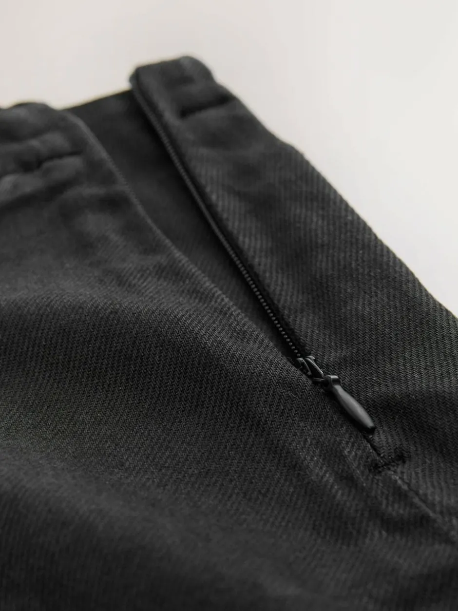 Next Black Coated Denim Mini Skirt Outlet