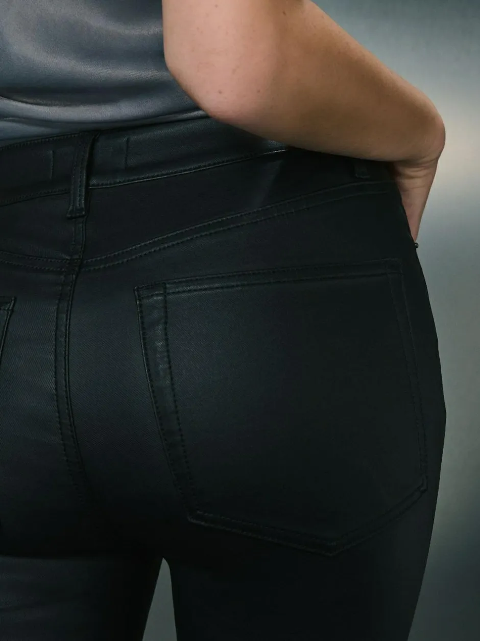 Next Coated Denim Skinny Jeans Black Online