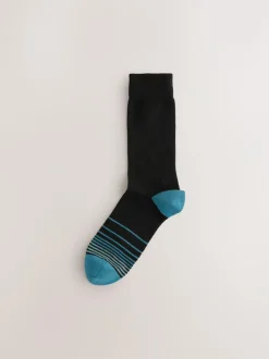 Next Black Colour Ombre 7 Pack Mens Cotton Rich Socks