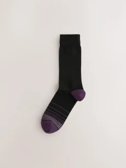 Next Black Colour Ombre 7 Pack Mens Cotton Rich Socks