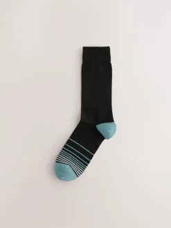 Next Black Colour Ombre 7 Pack Mens Cotton Rich Socks