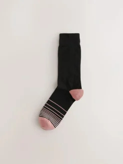 Next Black Colour Ombre 7 Pack Mens Cotton Rich Socks