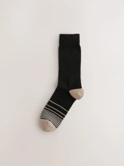 Next Black Colour Ombre 7 Pack Mens Cotton Rich Socks