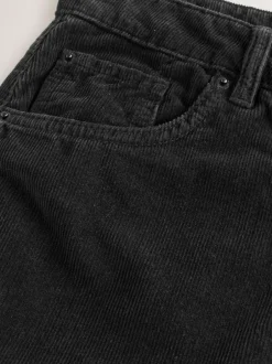 Next Cord Barrel Leg Trousers Black Best