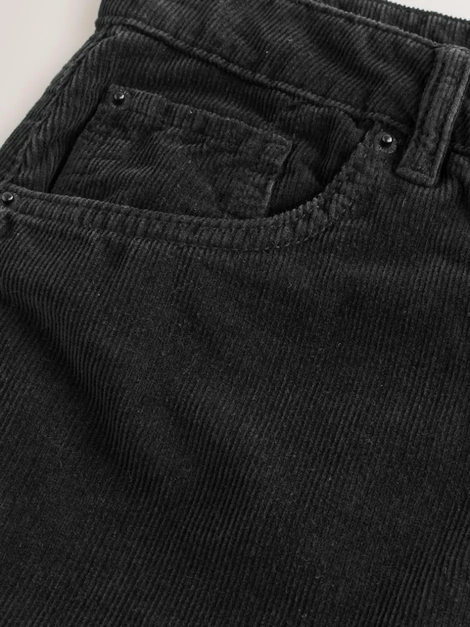 Next Cord Barrel Leg Trousers Black Best