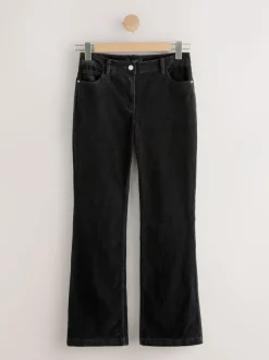 Next Cord Bootcut Trousers Black New