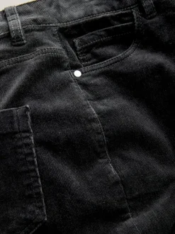Next Cord Bootcut Trousers Black New