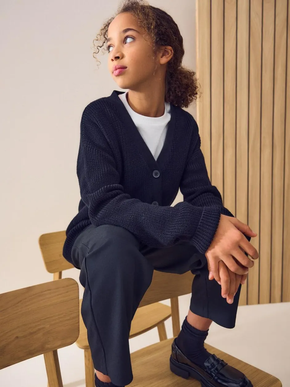 Next Black Cotton Rich Boxy School CardiganS (3-18yrs) Best