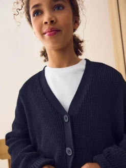 Next Black Cotton Rich Boxy School CardiganS (3-18yrs) Best