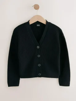 Next Black Cotton Rich Boxy School CardiganS (3-18yrs) Best