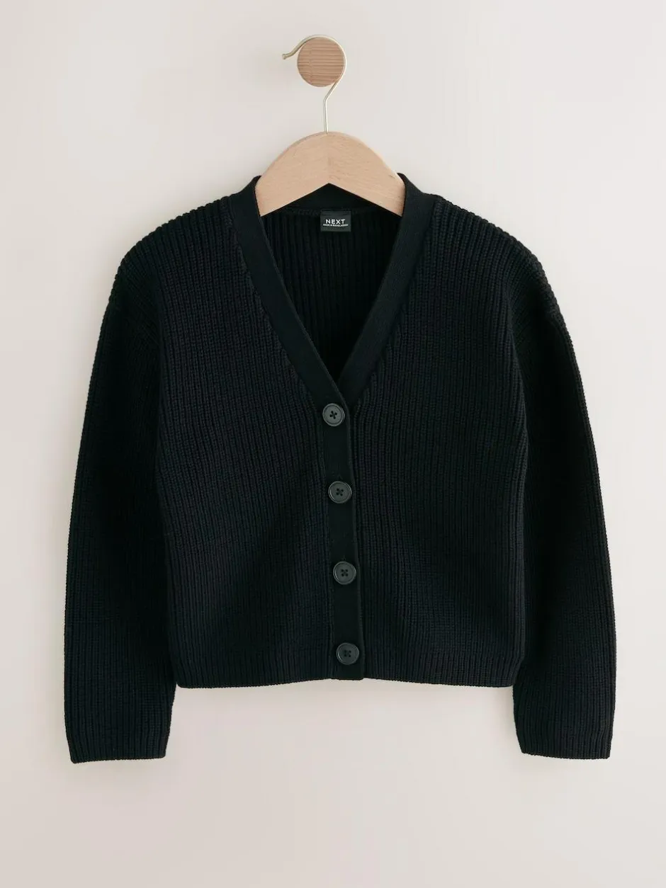 Next Black Cotton Rich Boxy School CardiganS (3-18yrs) Best
