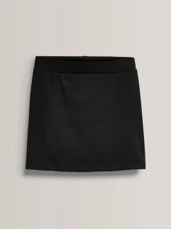 Next Black Cotton Rich Jersey Stretch School Skort (3-16yrs)