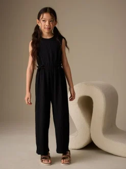 Next Crinkle Jersey Jumpsuit (3-16yrs) Black Sale