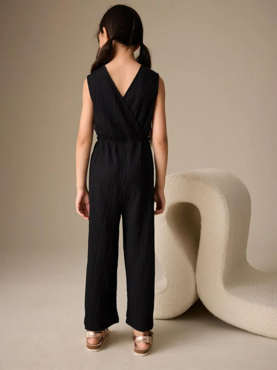 Next Crinkle Jersey Jumpsuit (3-16yrs) Black Sale