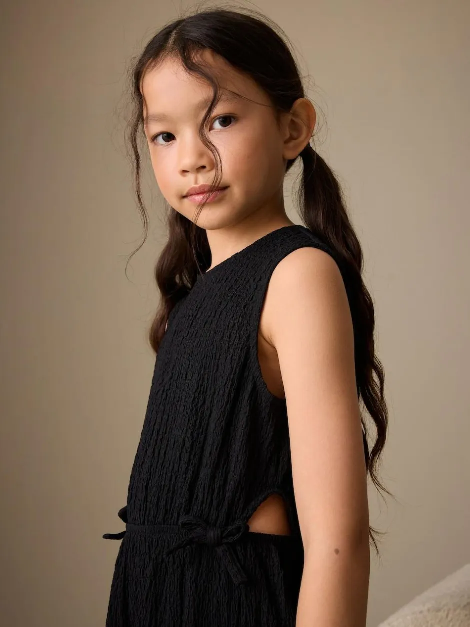 Next Crinkle Jersey Jumpsuit (3-16yrs) Black Sale