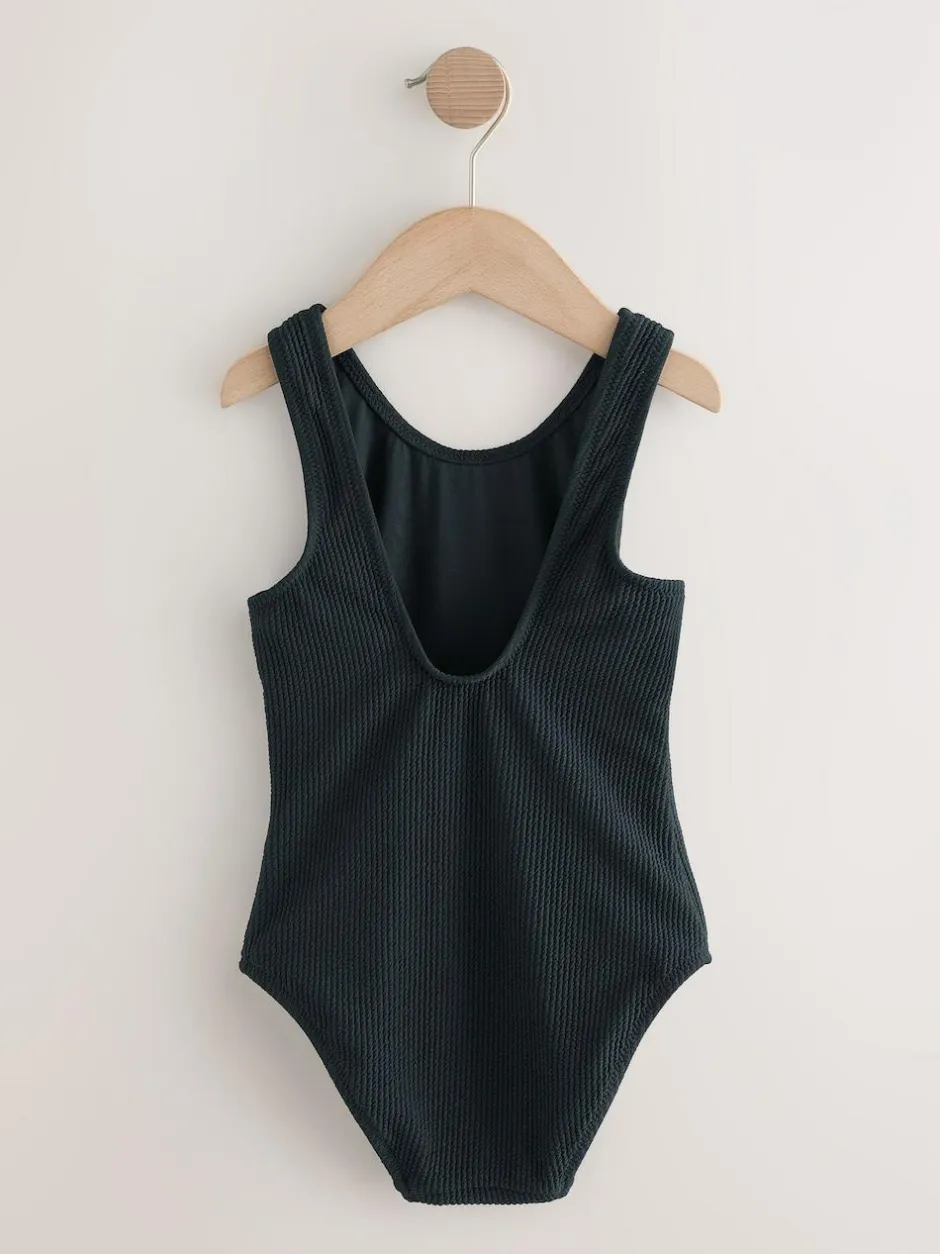 Next Crinkle Swimsuit (3-16yrs) Black Discount