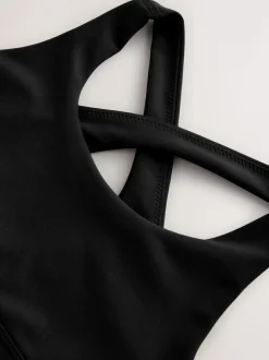 Next Black Cross Back Sports Bras (5-16yrs) Clearance
