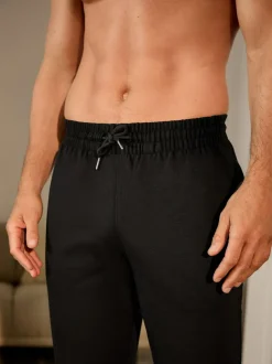 Next Cuffed Brushback Heavyweight Open Joggers Black New
