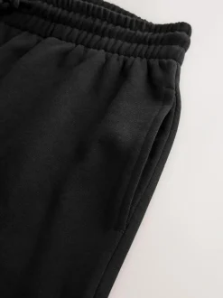 Next Cuffed Brushback Heavyweight Open Joggers Black New