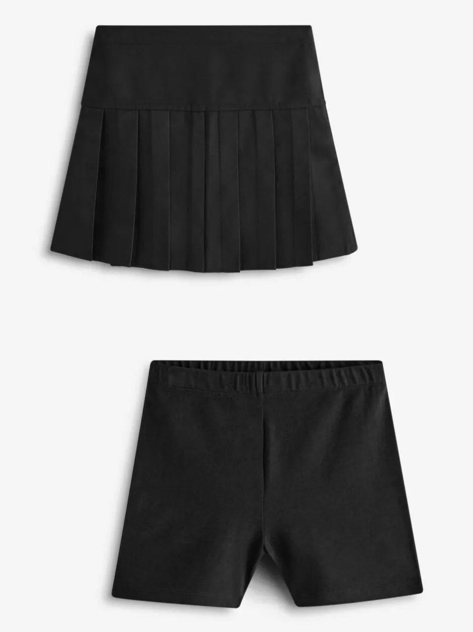 Next Cycle Short and Pleated Skirt Set (3-17yrs) Black Hot