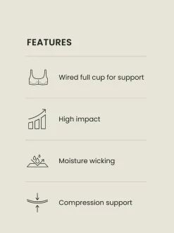 Next DD+ Non Pad Full Cup Dry Tech High Impact Sports Bra Black Online