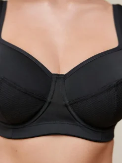 Next DD+ Non Pad Full Cup Dry Tech High Impact Sports Bra Black Online