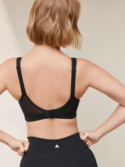 Next DD+ Non Pad Full Cup Dry Tech High Impact Sports Bra Black Online