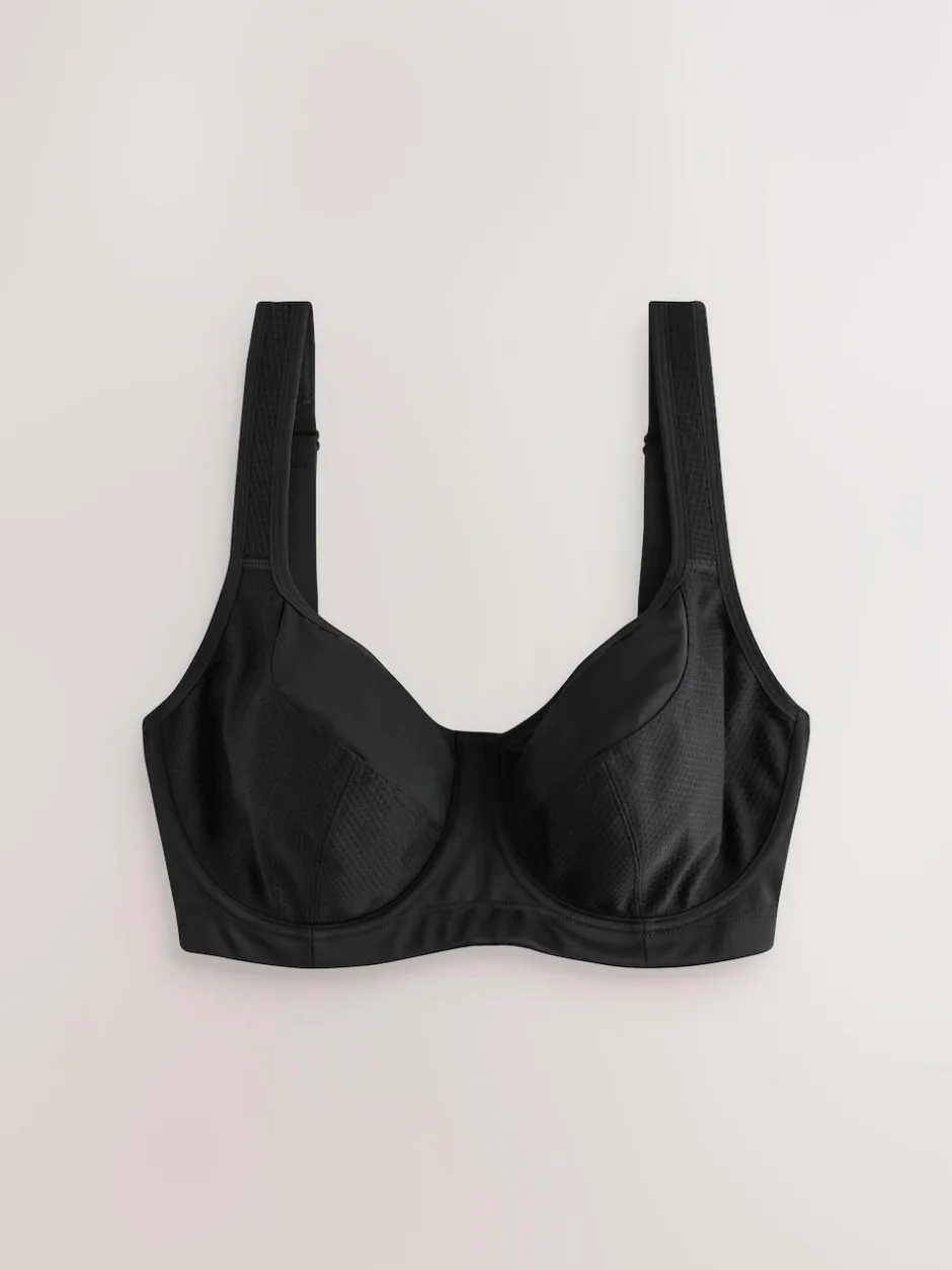 Next DD+ Non Pad Full Cup Dry Tech High Impact Sports Bra Black Online