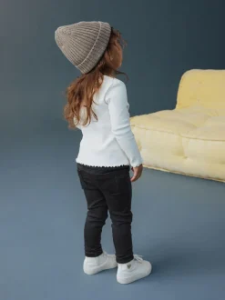 Next 1 Pack Elasticated Waist Jeggings (3mths-7yrs) Black Denim Clearance